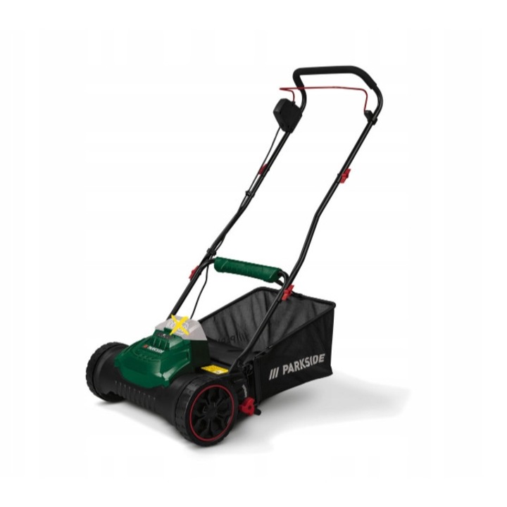 ParkSide fűnyíró, 38cm, magasságállítás 12-42mm, akkumulátor és töltő nélkül