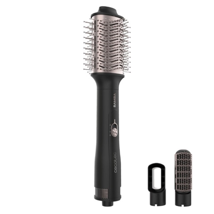 Set perie electrica fixa si uscator Cecotec CeramicCare 3in1 Styler 04438, 1200 W, 3 trepte de caldura, 2 viteze, negru