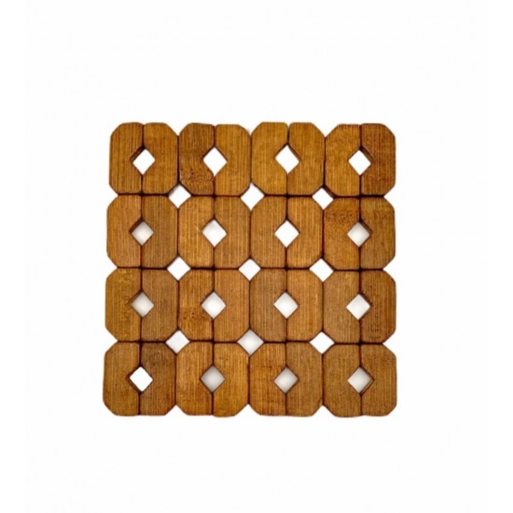 Suport oala, Lemn, 15x15 cm, Maro