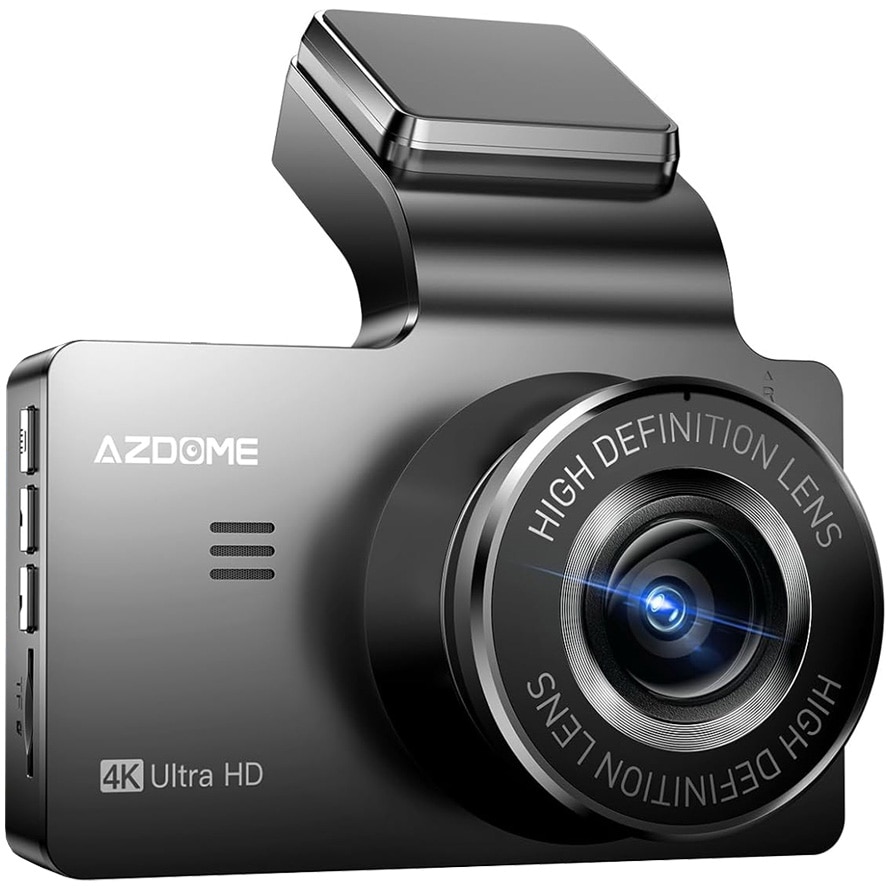 Camera auto de bord AZDOME M63 Lite 4K 2160P, WiFi, WDR Night Vision, 170°, ecran IPS 3", aplicatie dedicata, G-sensor si monitorizare parcare