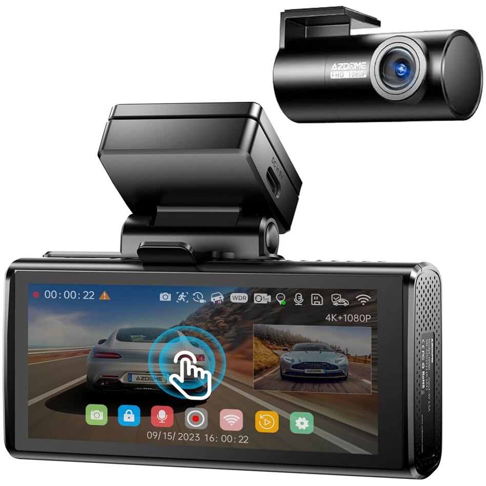 Видеорегистратор AZDOME M580 с 2 канала 5K, WiFi 5G, WDR Night Vision ...