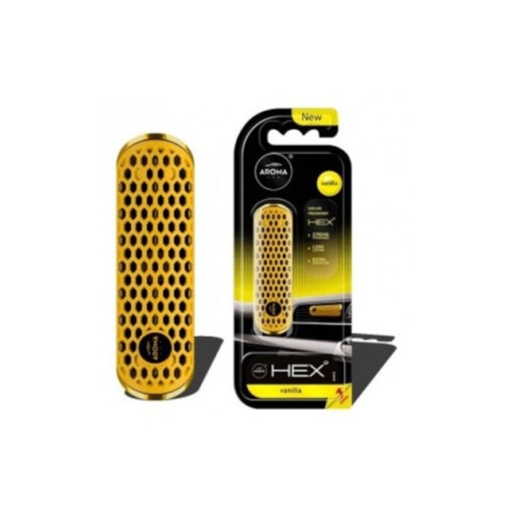 Odorizant auto Aroma Car Fancy Shapes Polymer Hex Vanilla