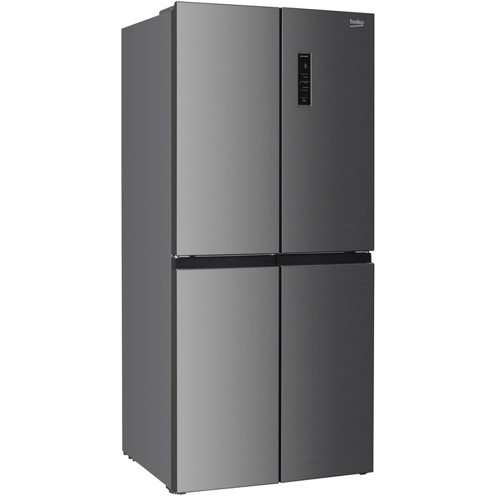 Хладилник Side by side Beko GNO46623XPN, 466 л, Клас D, Мотор ProSmart Inverter, HarvestFresh, Сензорен дисплей, XXL Поставка за бутилка, H 180 см, Инокс