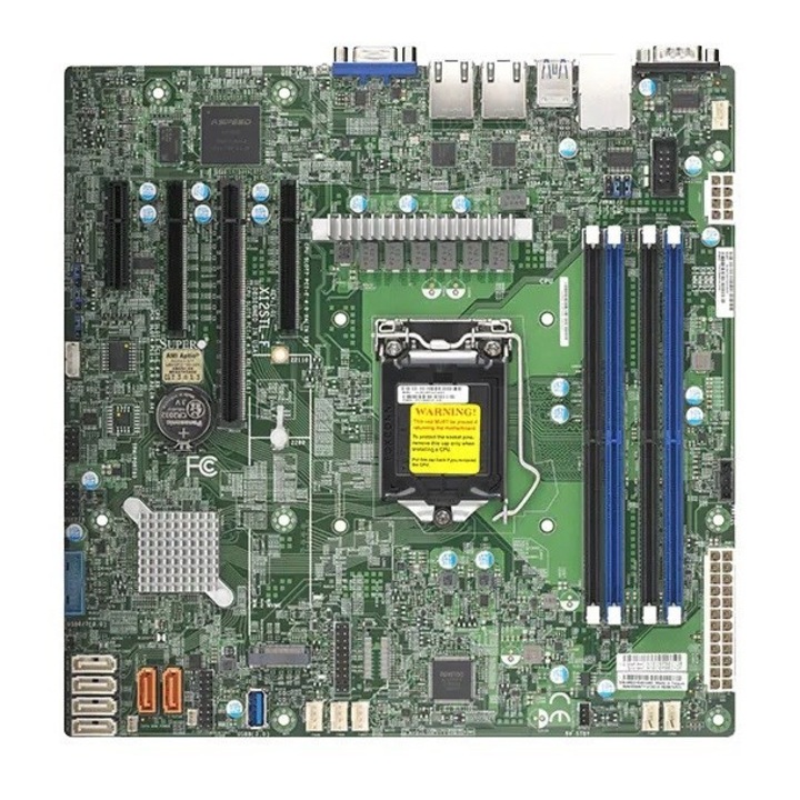 Placa de baza server Supermicro MBD-X12STL-F, Micro ATX, Intel C252, LGA 1200, RAID, 244x244mm