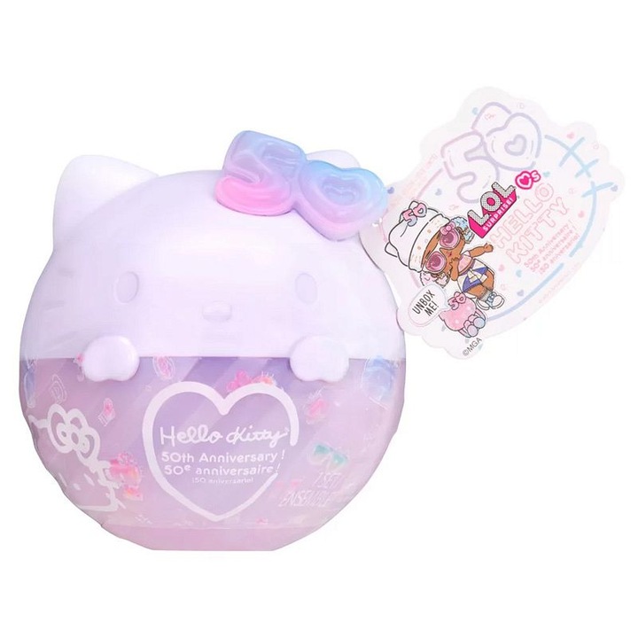 Set lalki L.O.L Crystal Cutie Loves Hello Kitty, Mga, 8cm, multicolor