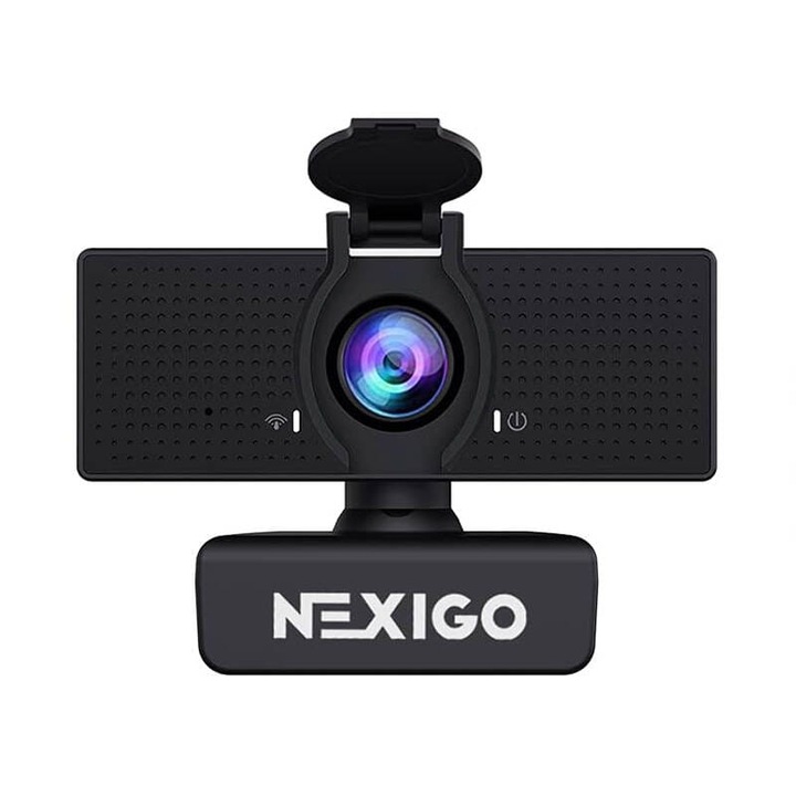 Уеб камера Nexigo C60/N60, 1080P, цифрово увеличение, микрофон за намаляване на шума, Plug and Play, 110° изглед, черен