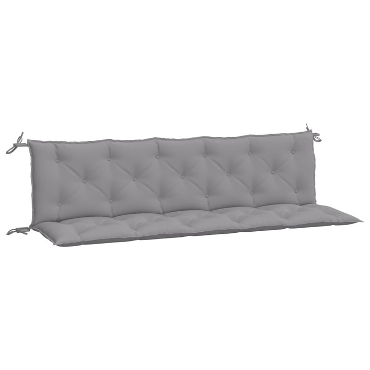 VidaXL 2 db szürke oxford szövet kerti padpárna 180 x 50 x 7 cm 3.95 kg