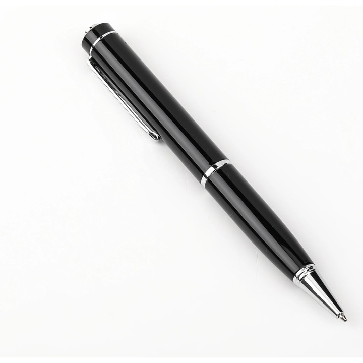 Reportofon Spion ALG™, Integrat in Pix, Dispozitiv Spionaj Ascuns cu Activare Vocala, Suporta Card Micro SD pana la 32GB, pana la 400 Ore Stocare, Real cu pasta de scris, Negru