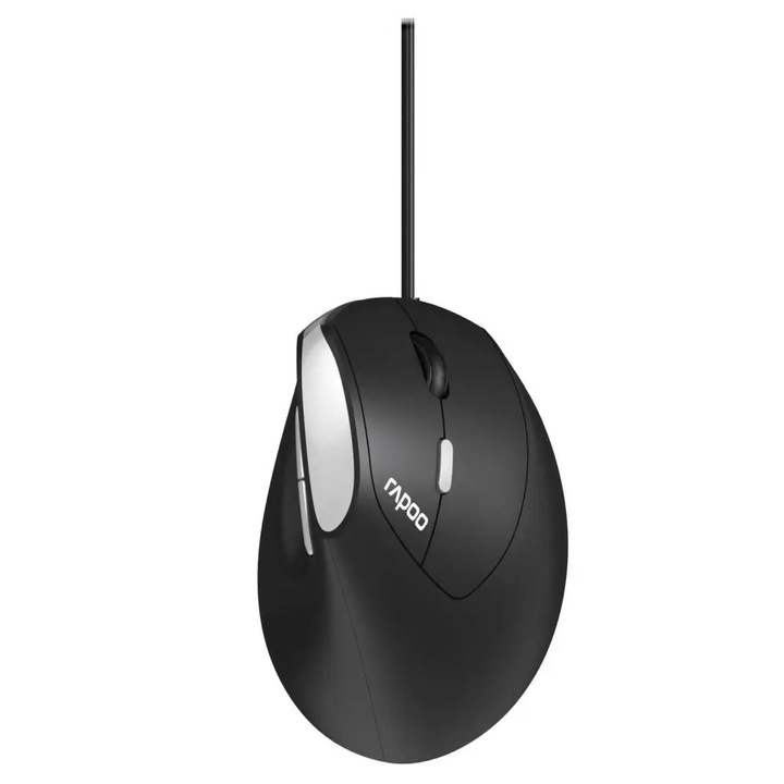 Mouse vertical, RAPOO, EV200, Negru