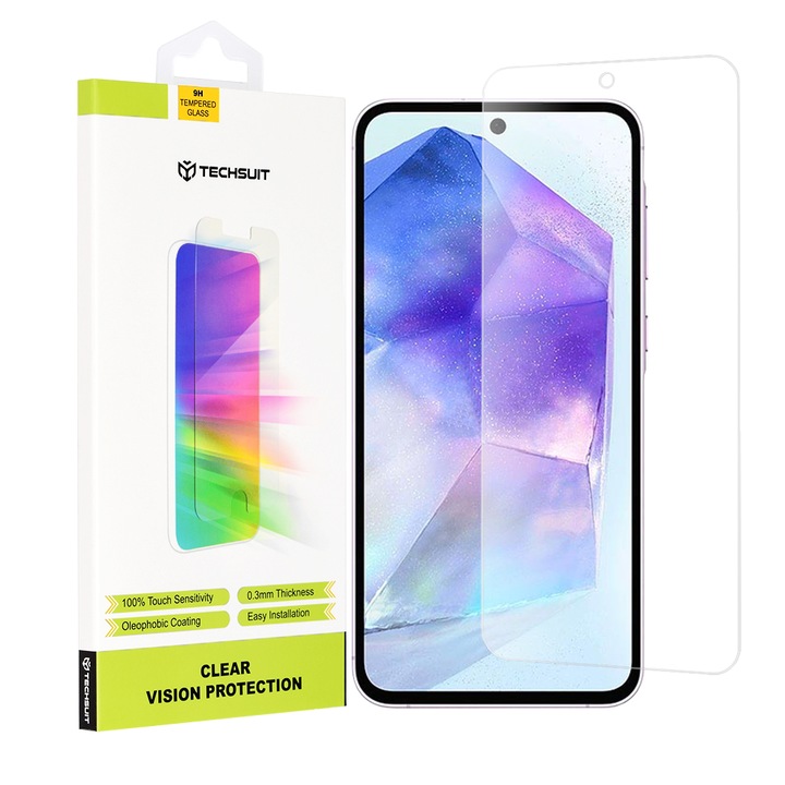 Üvegvédő Samsung Galaxy A35 5G / A55 5G telefonhoz - Techsuit Clear Vision - átlátszó