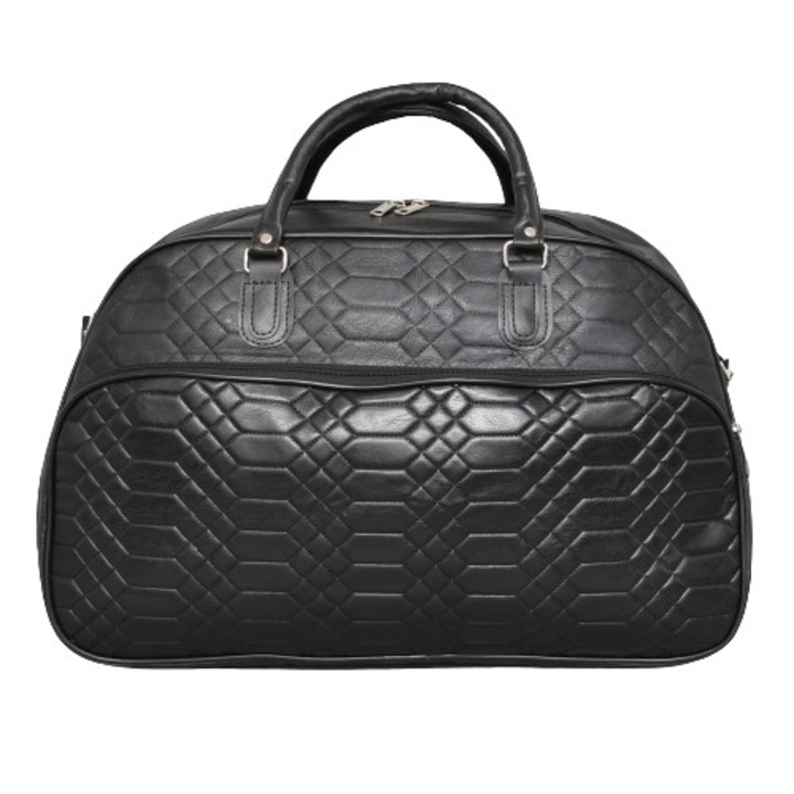 Utazótáska 12144, 53/34/22 cm, Eco bőr, Fekete