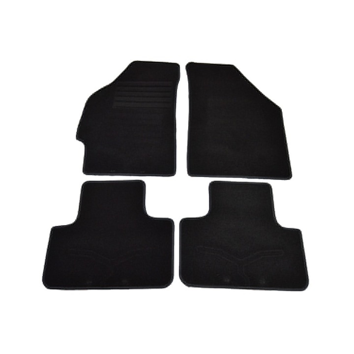 Set covorase auto BestAutoVest din mocheta, pentru Fiat PUNTO 3U/5U 9/1999-8/2009 Negru, 4 buc.