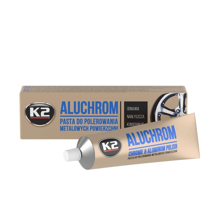 K2 ALUCHROM паста за полиране на джанти и хромирани елементи 120гр