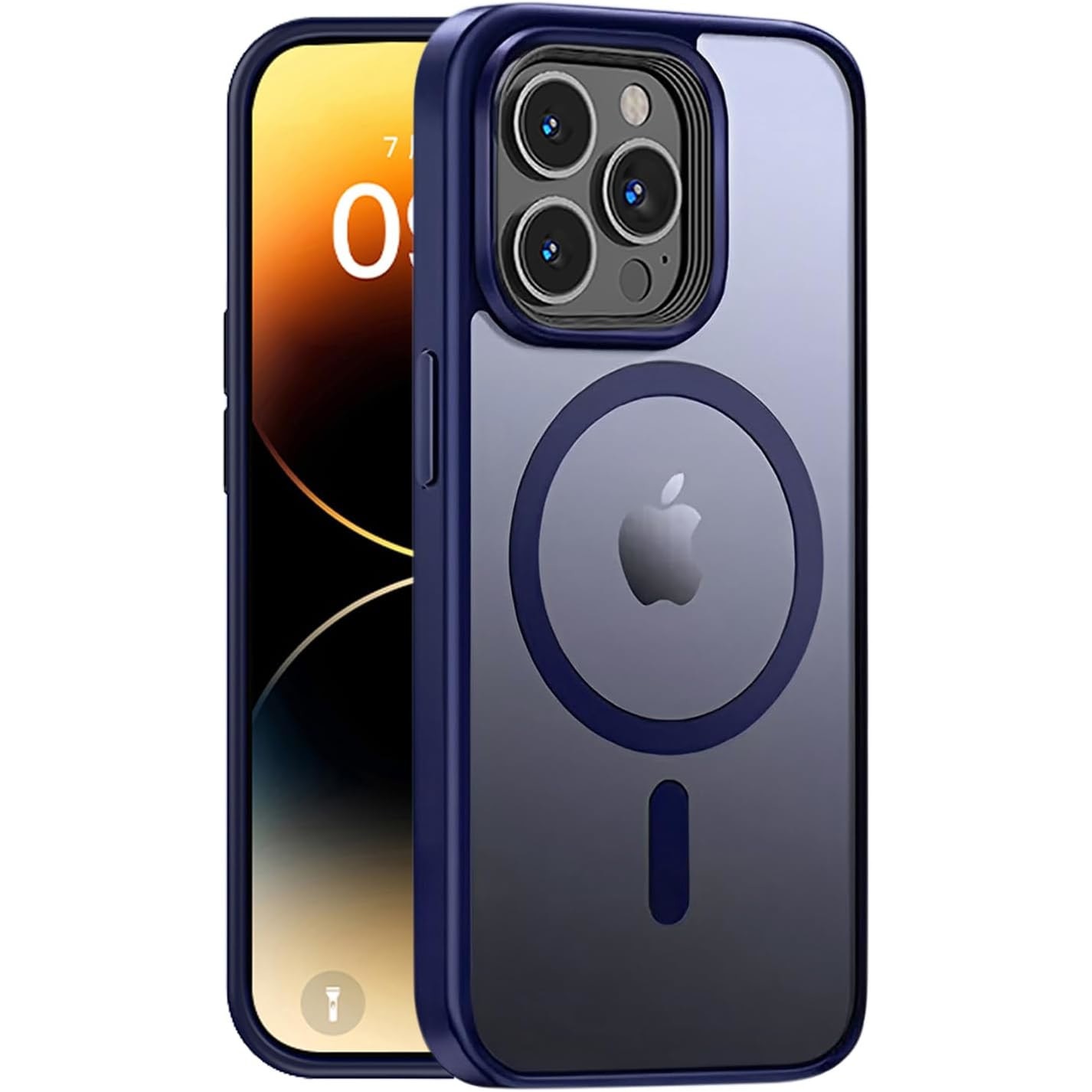 Husa de pentru iPhone 15 Promax, Nozibye®, compatibil cu MagSafe, spate rezistent la zgarieturi, carcasa magnetica pentru, seria Classic, albastru
