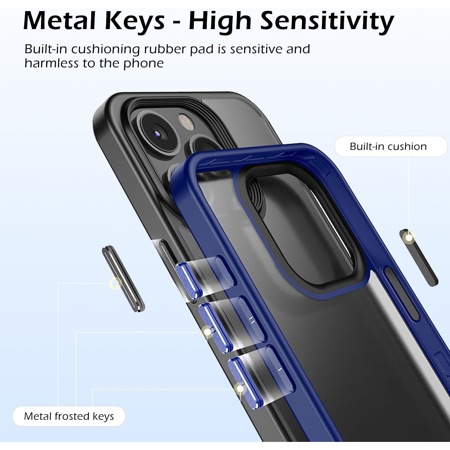 Husa de pentru iPhone 15 Promax, Nozibye®, compatibil cu MagSafe, spate rezistent la zgarieturi, carcasa magnetica pentru, seria Classic, albastru