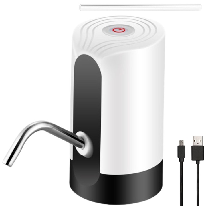 Електрически дозатор Madynik, за питейна вода, минималистичен дизайн, безшумен, преносим, 1200 mAH батерия, автоматично налягане, включено USB зарядно