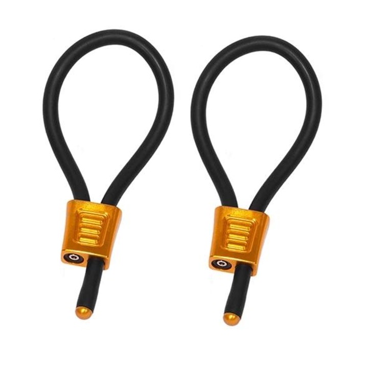 Комплект от 2 примки за пенис ElectraStim Prestige ElectraLoops, регулируеми до 4,5 см, златист