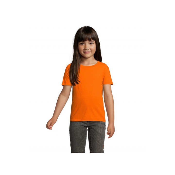 Gyermek póló, kereknyakú jersey, Sol's Crusader Kids - So03580, Narancssárga