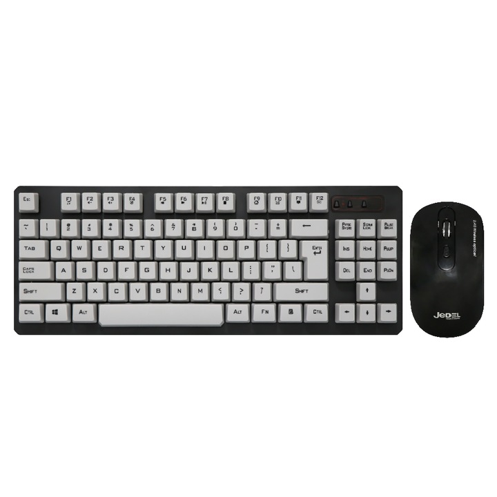 Set Tastatura + Mouse, Jedel, USB, Wireless, Negru