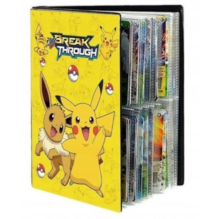 Албум с карти Pokemon, колекция от 240 карти, устойчив на прах и водни пръски, 32x20 см