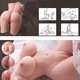 Papusa Sexuala Realistica 3 in 1, Anus, Vagin, Piept, TPE, maro, 58x66x35x61cm 9KG