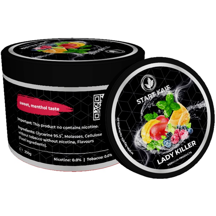 Аромат за наргиле StartKaif, Lady Killer, от целулоза, без никотин или тютюн, 200гр
