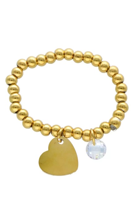 Inel de dama, model Beauty-6, auriu, reglabil, otel