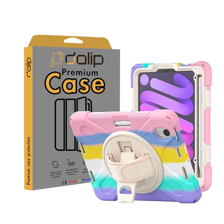 Dalip Stable Image Tablet tok, Apple iPad Mini 6 2021, 8,3", szilikon, többszínű