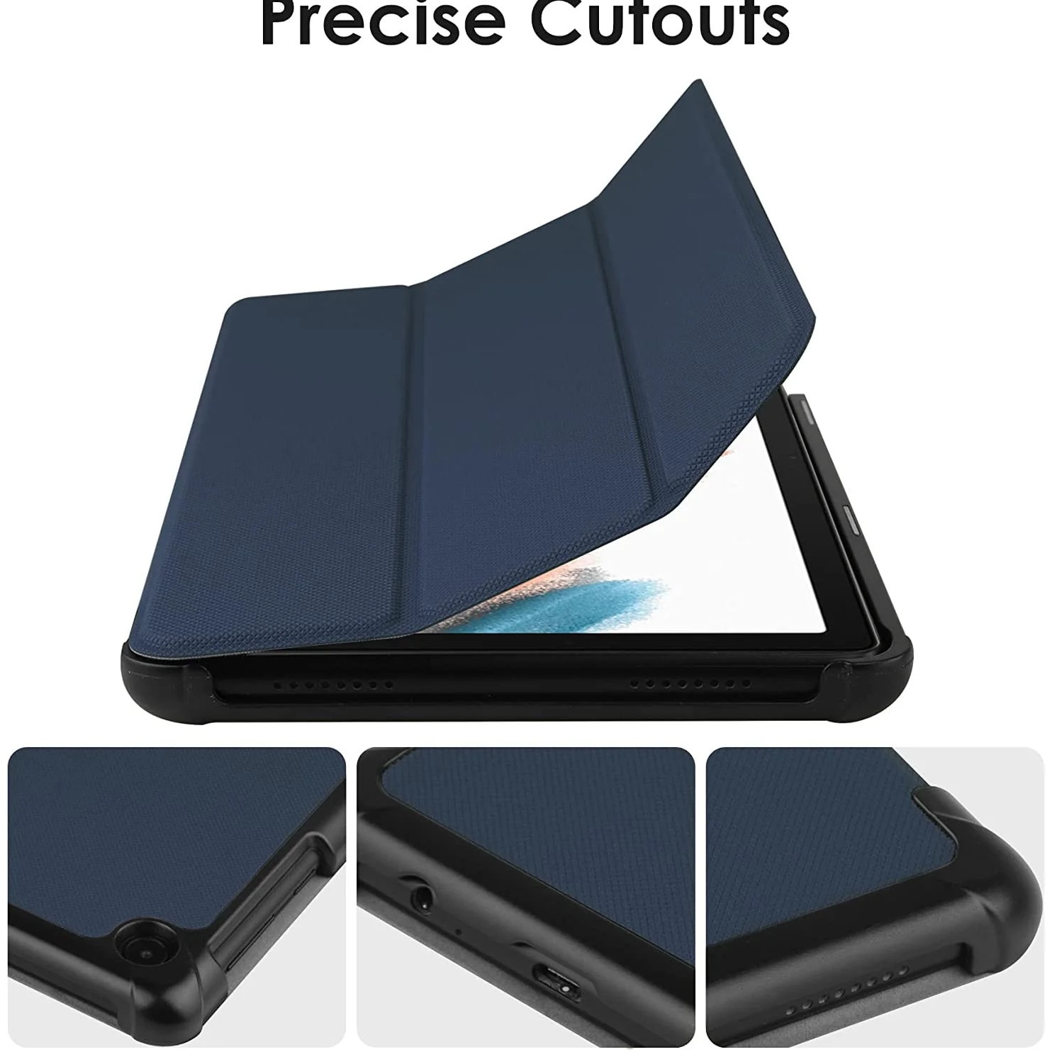 Husă tableta Sigloo Slim Smart Cover Trifold Albastru Închis 11"