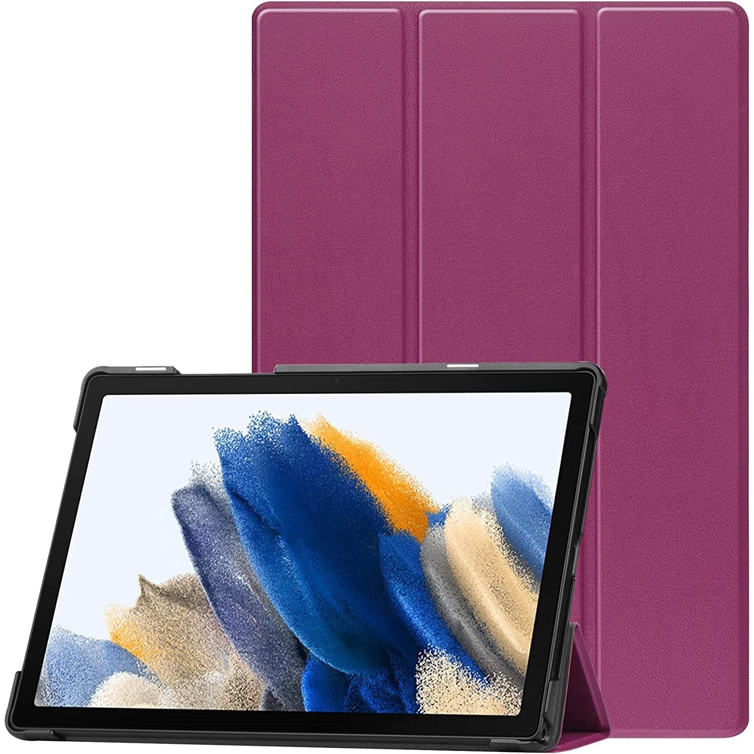 Husa Slim pentru Samsung Galaxy Tab S10 Ultra, S9 Ultra, S8 Ultra, 14.6 inch, Smart Cover, Trifold, model Purple, Sigloo