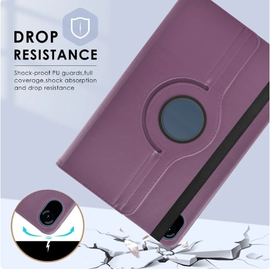 Husa de protectie pentru Tableta, Compatibila cu Honor Pad 8 (12 Inch), tip Stand, cu Suport rotativ 360°, Smart Design, GOZOPO, Mov