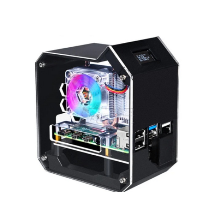 Kit NAS Mini Tower cu Ice Tower pentru Raspberry Pi 4B