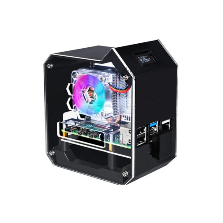 Kit NAS Mini Tower cu Ice Tower pentru Raspberry Pi 4B