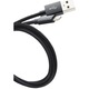 Cablu de date Canyon CFI-3, Lightning USB Cable for Apple, braided, metallic shell, cable length 1m, Black