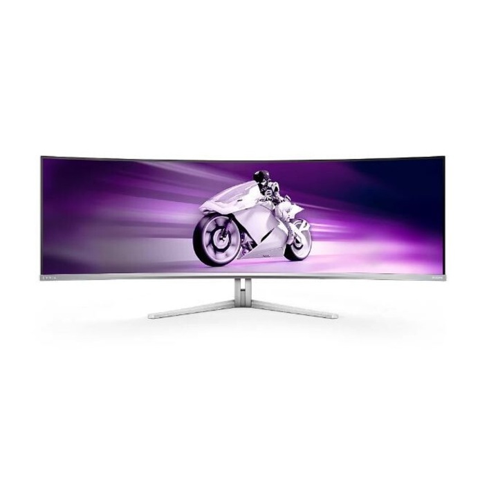 Philips Evnia 8000 49M2C8900/00 számítógép monitor 124,2 cm (48.9") 5120 x 1440 pixelek Dual QHD QDOLED Fehér