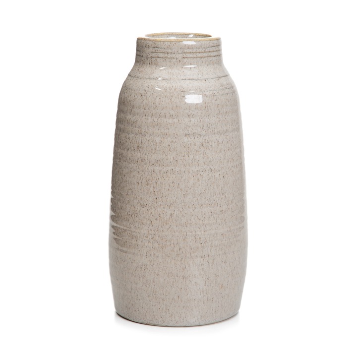 Vaza decorativa POLSY din ceramica bej 10, 5x10, 5x20 cm HOMLA