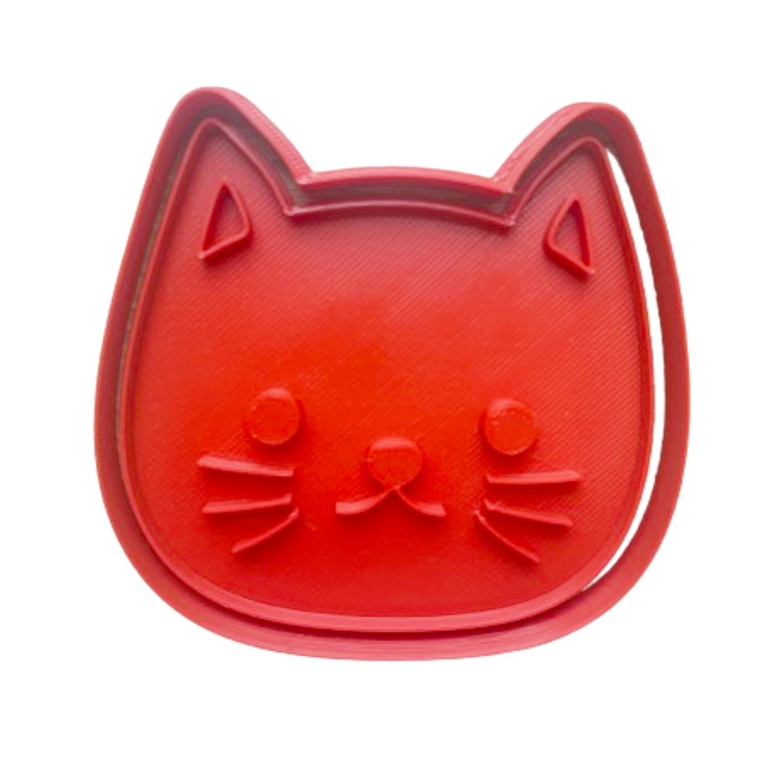Forma de taiat biscuiti, fursecuri, prajituri, fondant, lut, din plastic, tema animale, Pisica, 83x80x9 mm