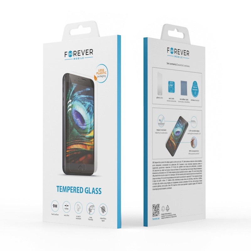 Folie sticla temperata securizata Forever 2.5D pentru iPhone 15, transparenta