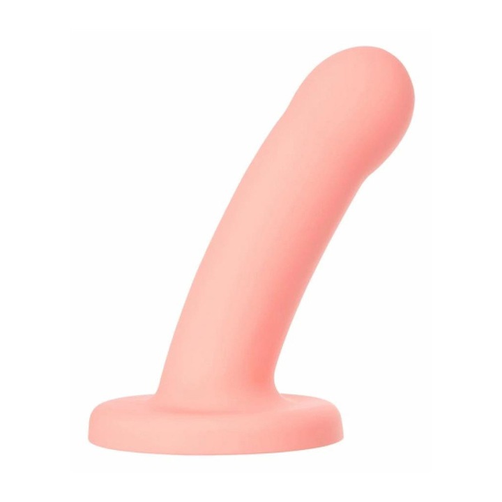 Дилдо Sportsheets Nexus Nyx, хипоалергенен силикон, извит за P/G стимулация, с вендуза, корал, 12.7x15.2x8.3cm