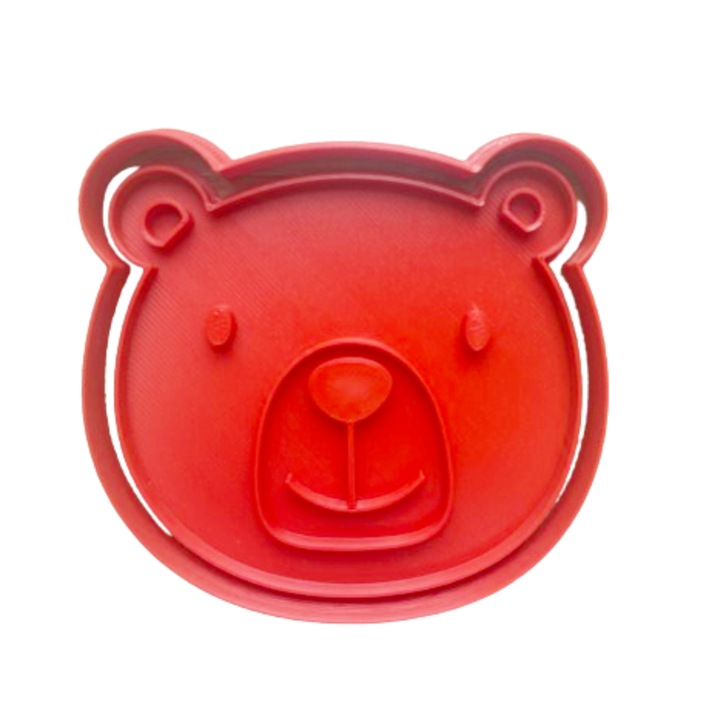 Forma de taiat biscuiti, fursecuri, prajituri, fondant, lut, din plastic, tema animale, Urs, 85x90x10 mm