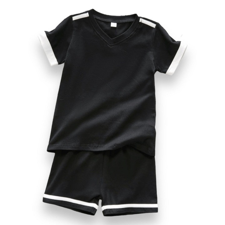 Детски шорти и тениска - черни, Черен