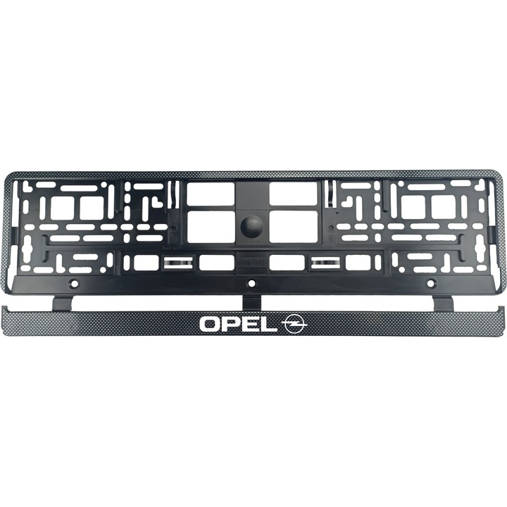 Set 2 bucati, suport numar inmatriculare Carbon, Opel
