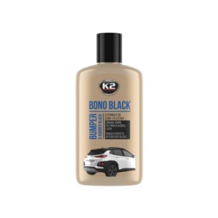 Gumi és műanyag karbantartó oldat K2 Bono Black, 200ml