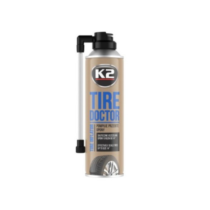 Spray umflat si reparat anvelope K2 Tire Doctor, 400ml