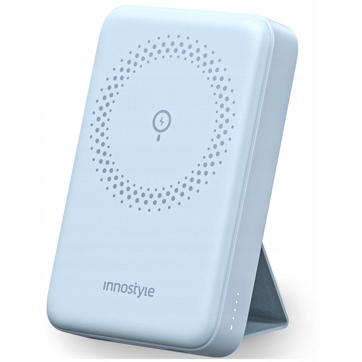Powerbank, Innostyle, PowerMag 2in1, 10000mAh, бързо безжично зареждане 15W, USB-C, 20W, съвместим с iPhone 12, 13, 14, 15, 16, син