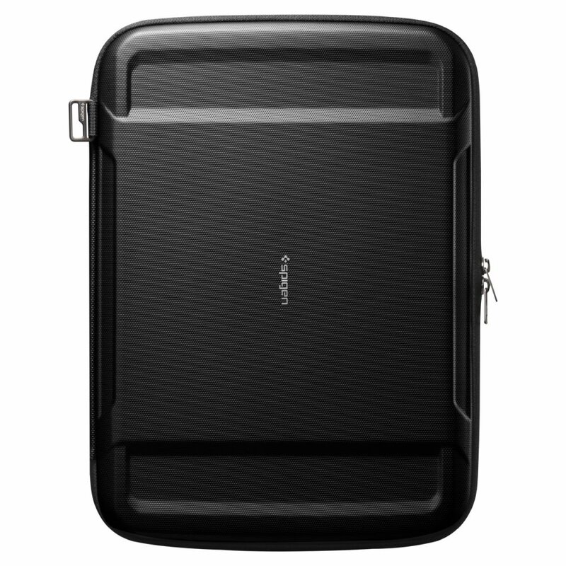 Husa de protectie pentru laptop, inchidere cu fermoar, Rugged Armor Pouch, elastic de prindere in interior, diagonala maxima laptop 14", 350x250x25mm, nailon si spuma, antisoc, Negru