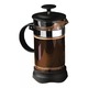 Cafetiera Gonice, sticla rezistenta la caldura, filtru inox, negru, 350ml