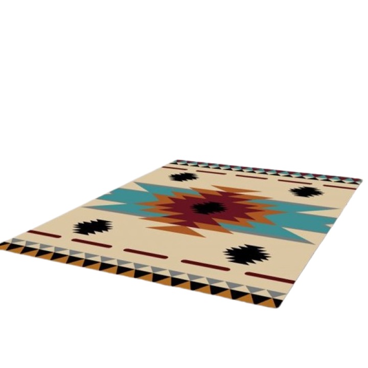 Килим против хлъзгане, Полипропилен, Абстрактен M3 печат, Многоцветен, 80X150cm