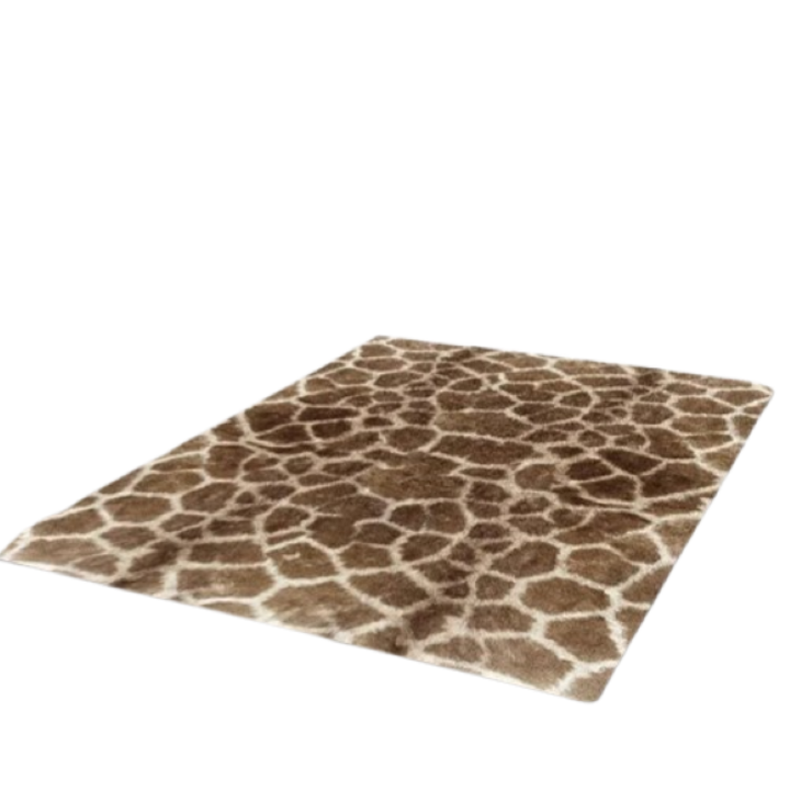 Csúszásgátló szőnyeg, polipropilén, állatmintás, bézs árnyalatok, 180x280 cm