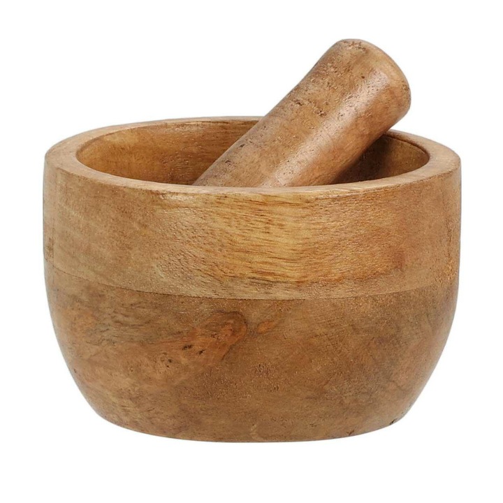 Кухненски хаван от мангово дърво, 10 x 6 см